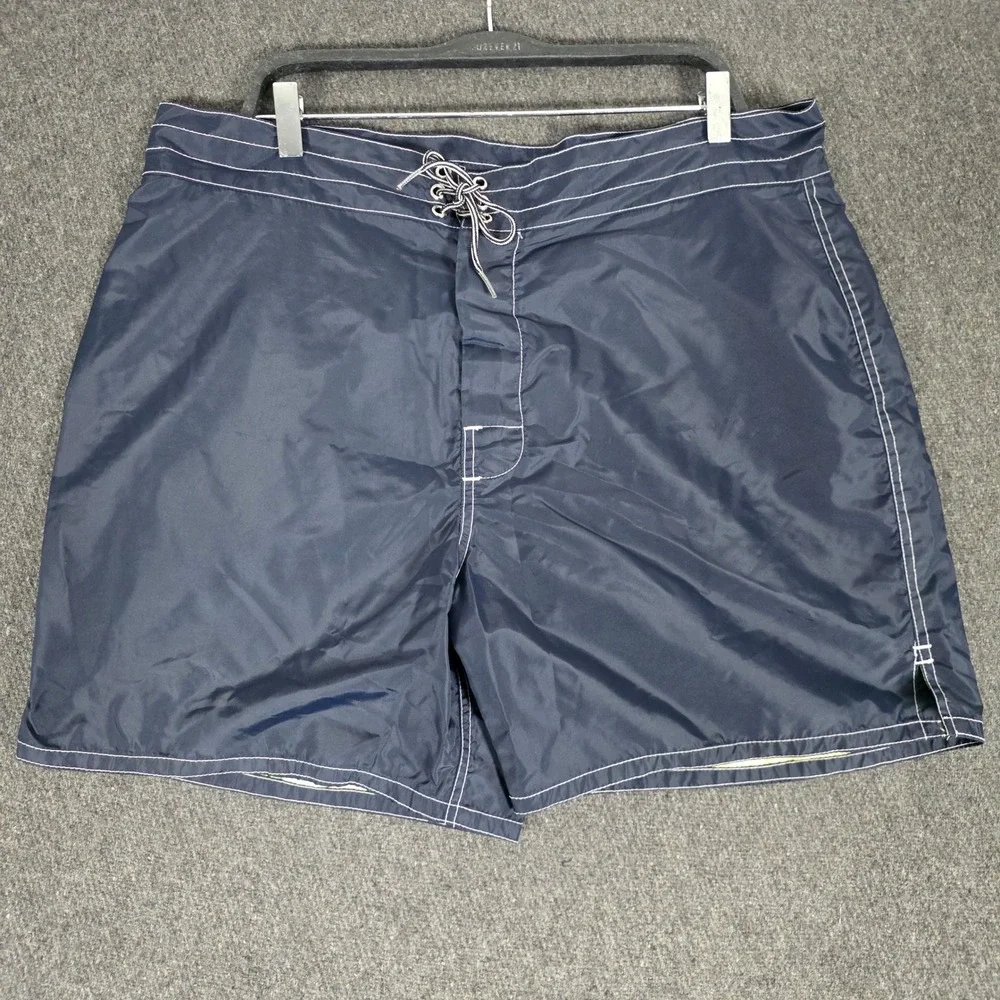 VTG‎ J.Crew Oarsman Mens Board Shorts Navy Blue Trunks Size 38 Made in USA Nylon